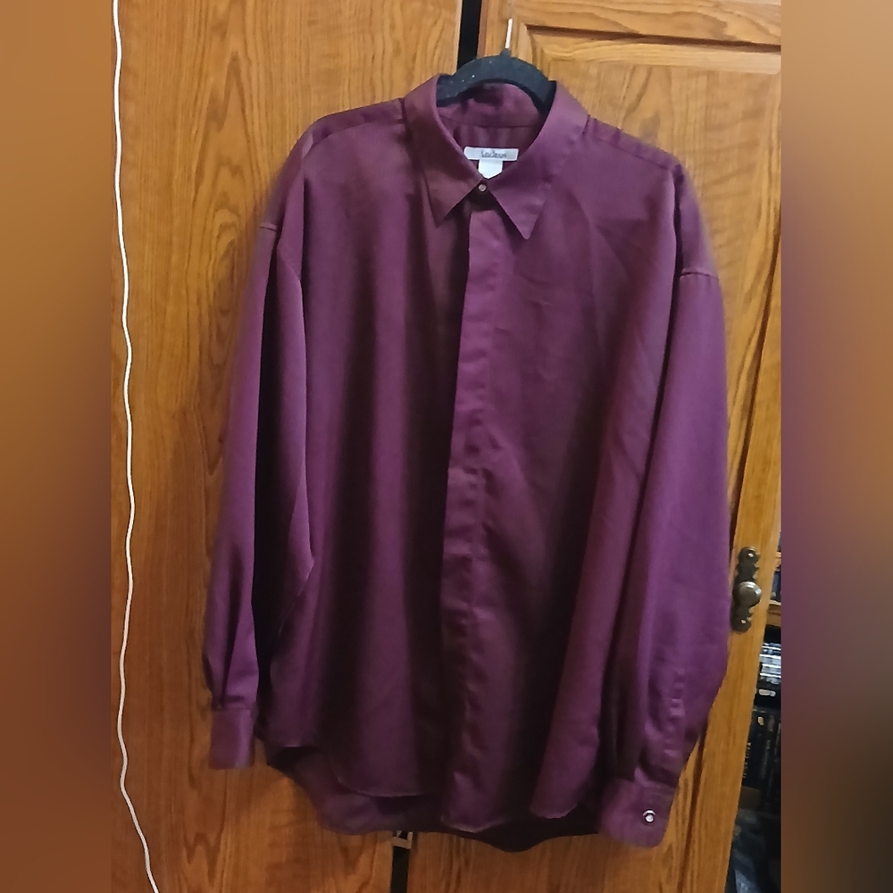 Men's Burgundy Dress Shirt